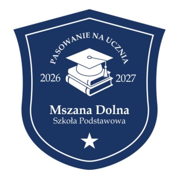 Wzór 2 tarczy szkolnej z granatowo białego laminatu grawerskiego